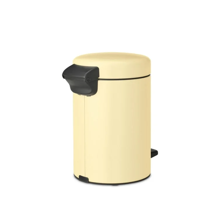 Coș de gunoi cu pedală Brabantia NewIcon 3L, Mellow Yellow