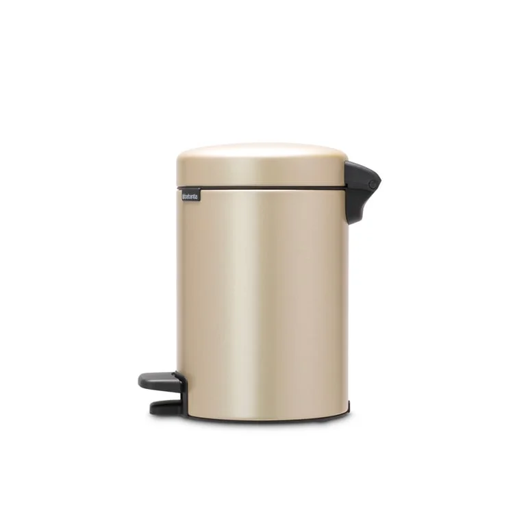 Coș de gunoi cu pedală Brabantia NewIcon 3L, Metallic Gold