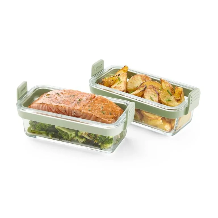 Set de tăvi de copt dreptunghiulare Lekue pentru friteuză cu aer cald, 2 bucăți