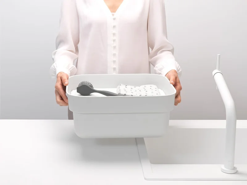 Washing Up Bowl with Drying Tray Brabantia, Light Grey