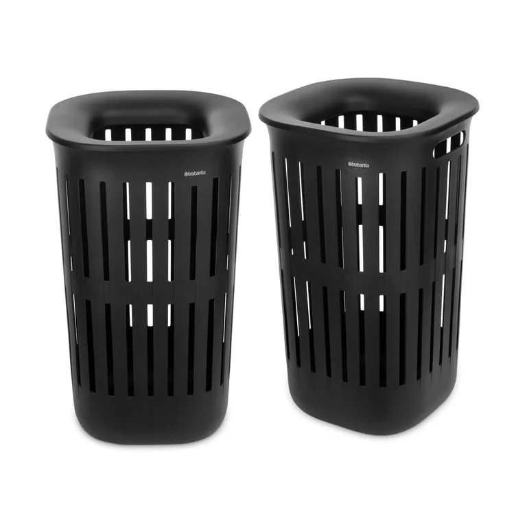 Laundry Basket Brabantia Collect-It 55L, Black, set of 2