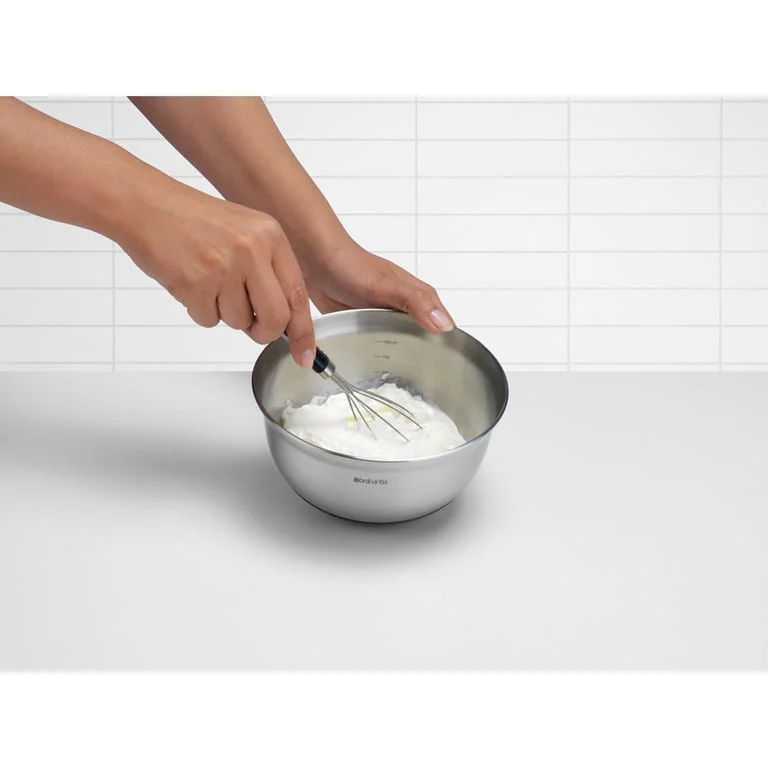 Boluri pentru mixare Brabantia Profile 1L+1.6L+3L, Matt Steel/Black, 3 piesi