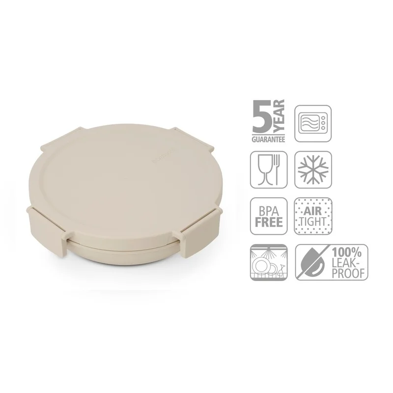 Lunch Bowl Brabantia Make&Take Soft Beige 1L, Plastic