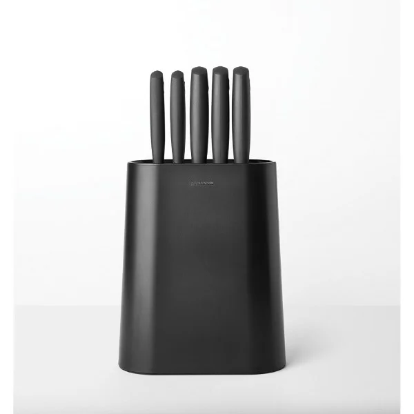 Knife Block Brabantia 5 knives Tasty+, Dark Grey