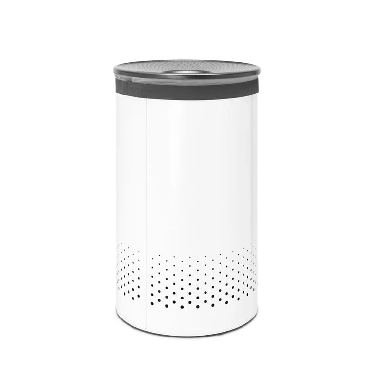 Coș de rufe Brabantia 60L, White, capac din plastic