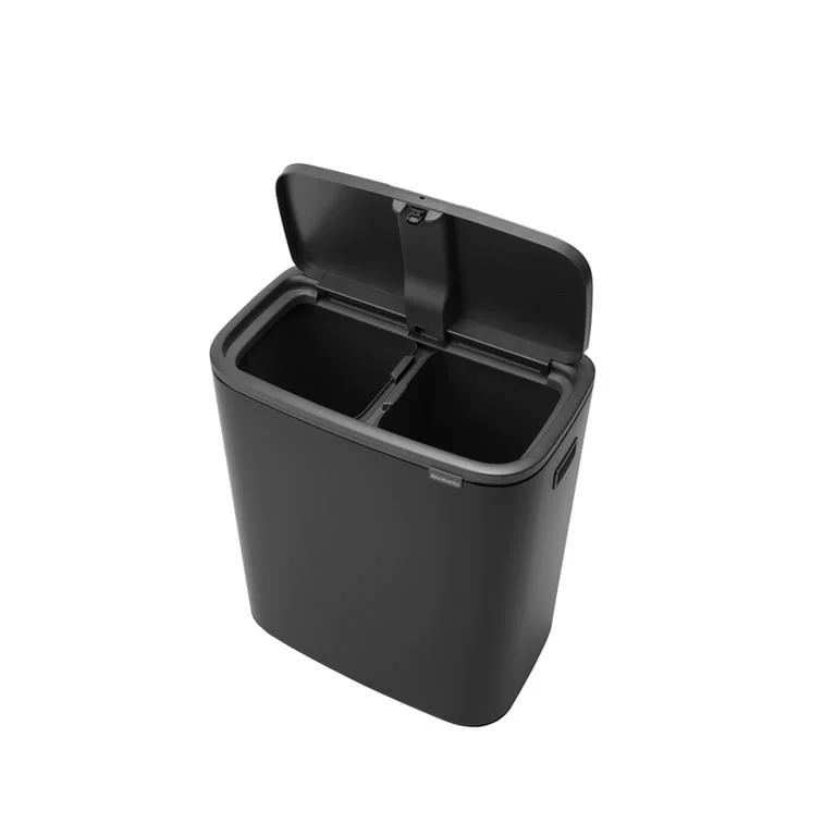 Coș de gunoi Brabantia Bo Touch 2x30L, Matt Black