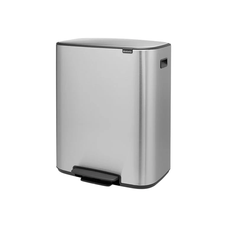 Coș de gunoi Brabantia Bo Pedal 2x30L, Matt Steel, Fingerprint proof