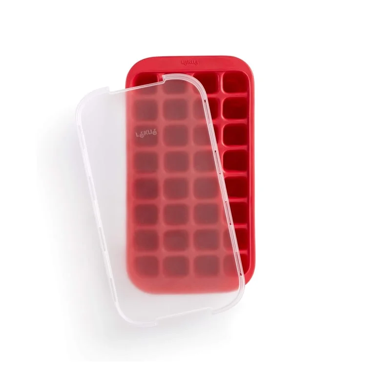 Ice Cube Tray With Lid Lekue, 32 square cubes