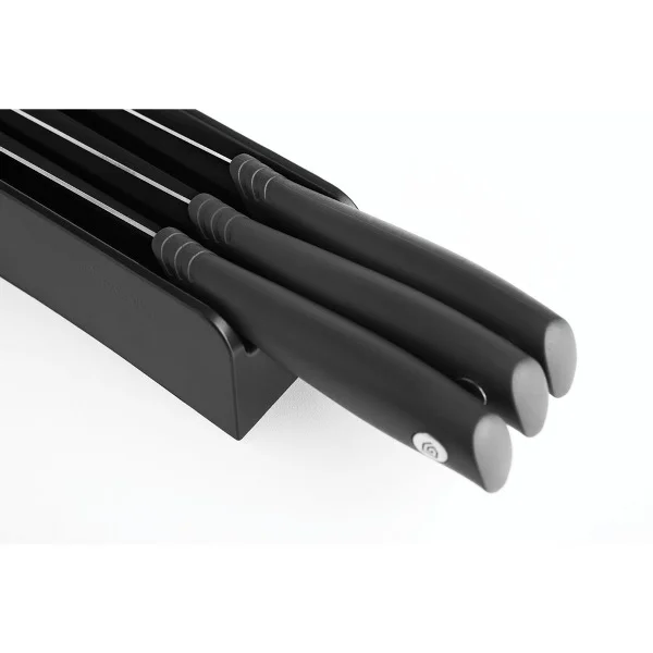 Bloc cu 3 cuțite Brabantia Tasty+ Dark Grey