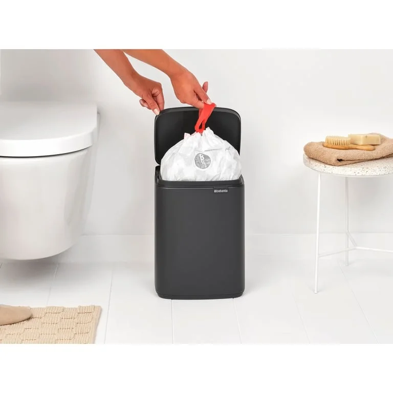 Coș de gunoi Brabantia Bo Small 7L, Mineral Infinite Grey