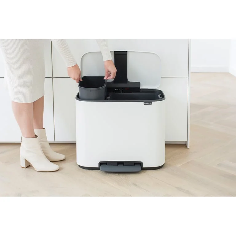 Coș de gunoi Brabantia Bo Pedal 11+23L, White