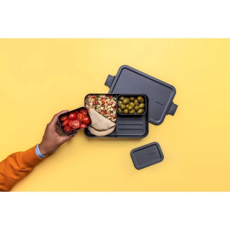 Lunch Box Brabantia Make&Take Dark Grey Large, Plastic, Bento
