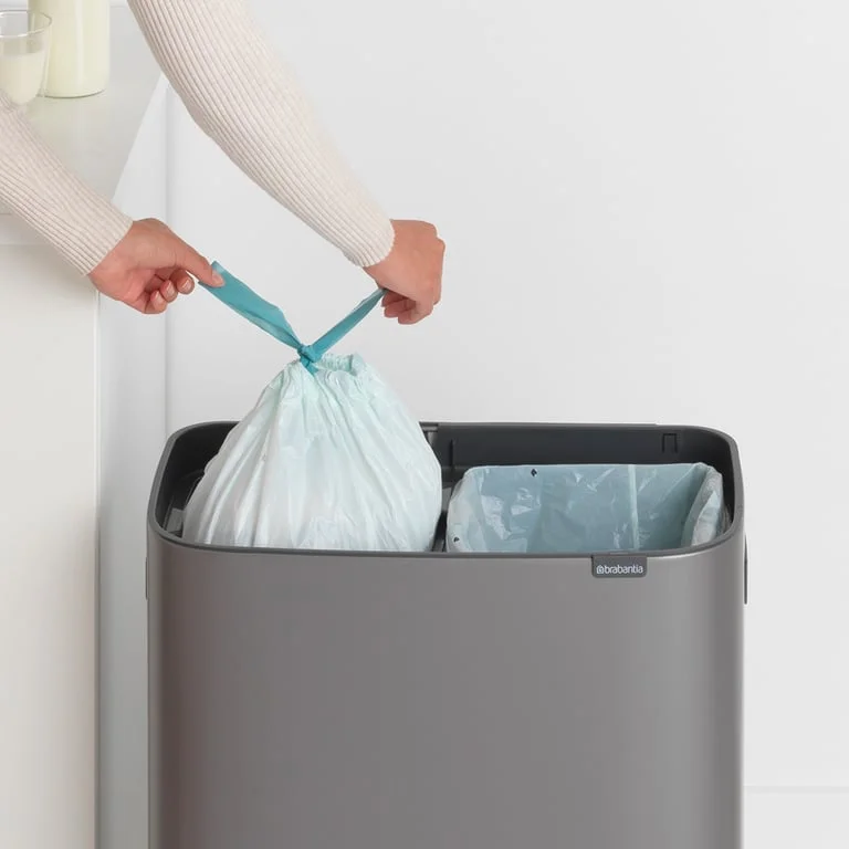 Coș de gunoi Brabantia Bo Touch 2x30L, Platinum