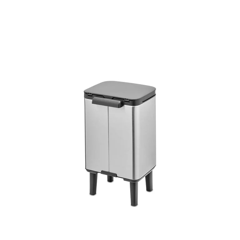 Coș de gunoi Brabantia Bo Small Hi 4L, Matt Steel, Fingerprint proof