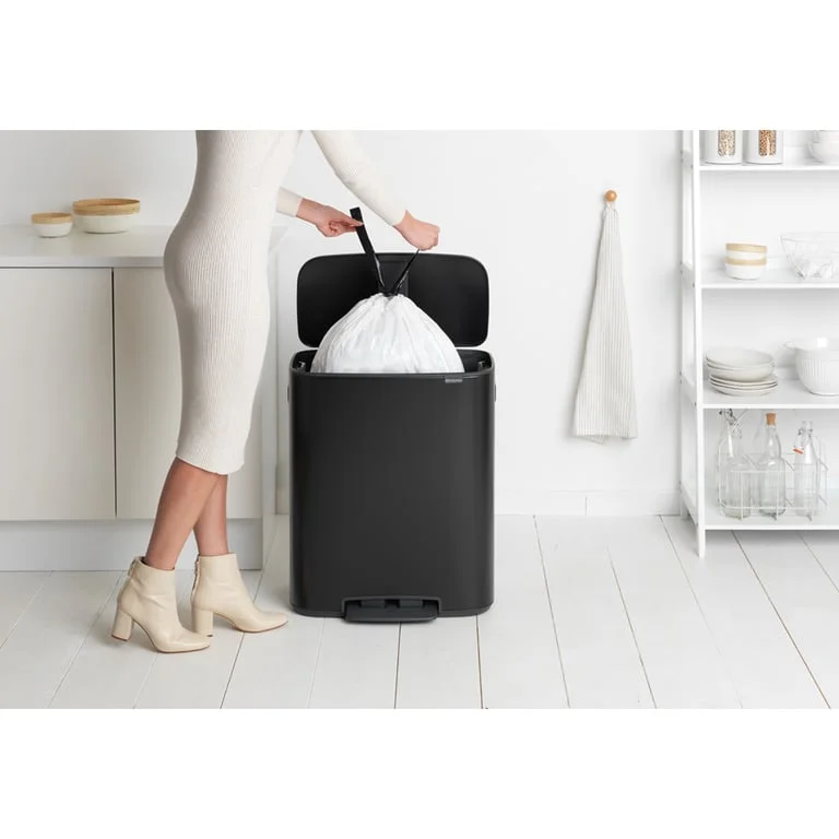 Coș de gunoi Brabantia Bo Pedal 60L, Matt Black