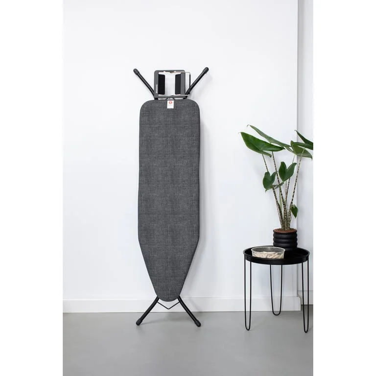 Masă de călcat Brabantia B 124x38cm cu suport pentru fier de călcat, Denim Black