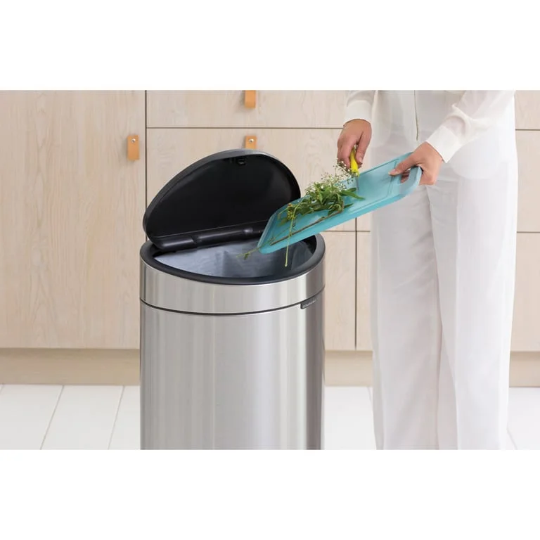 Coș de gunoi Brabantia Touch New 40L, Matt Steel, Fingerprint proof