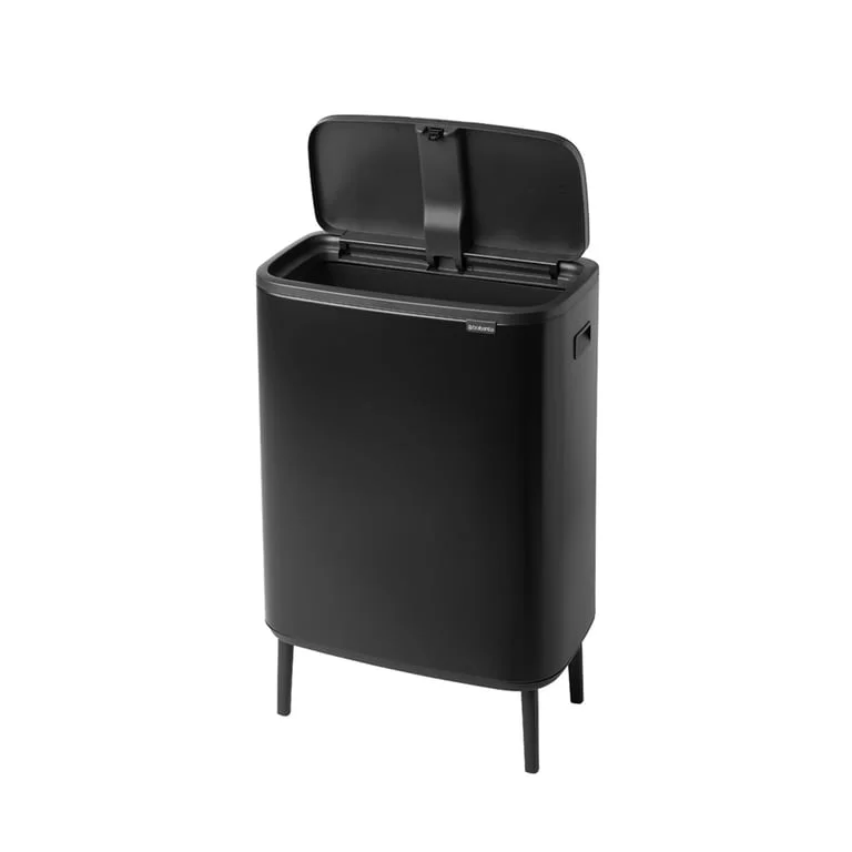 Coș de gunoi Brabantia Bo Touch Hi 60L, Matt Black