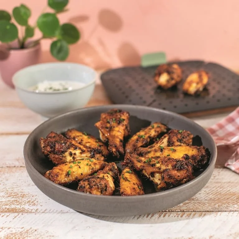 Tavă de copt pentru friteuză cu aer cald Lekue 22x22cm, gri