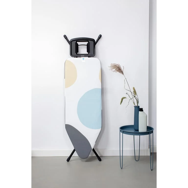 Masă de călcat Brabantia C 124x45cm cu suport solid pentru fier de călcat, Spring Bubbles