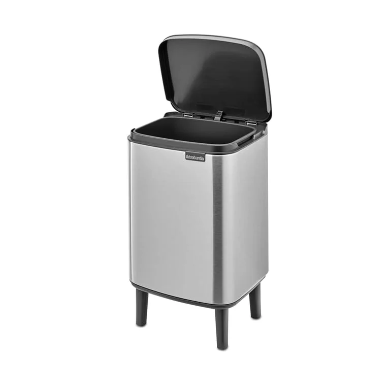 Coș de gunoi Brabantia Bo Small Hi 7L, Matt Steel, Fingerprint proof