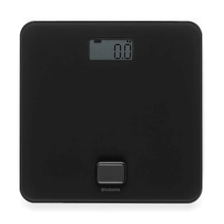 Cântar de baie digital Brabantia ReNew Dark Grey, funcționare fără baterii