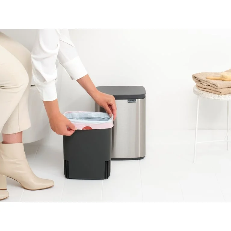 Coș de gunoi Brabantia Bo Small 7L, Matt Steel, Fingerprint proof
