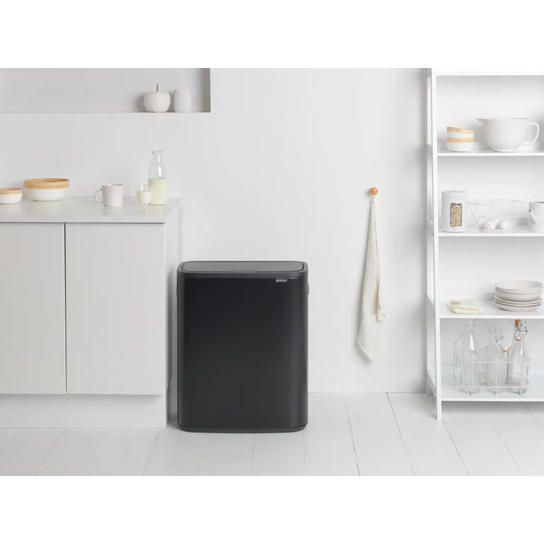 Coș de gunoi Brabantia Bo Touch 2x30L, Matt Black