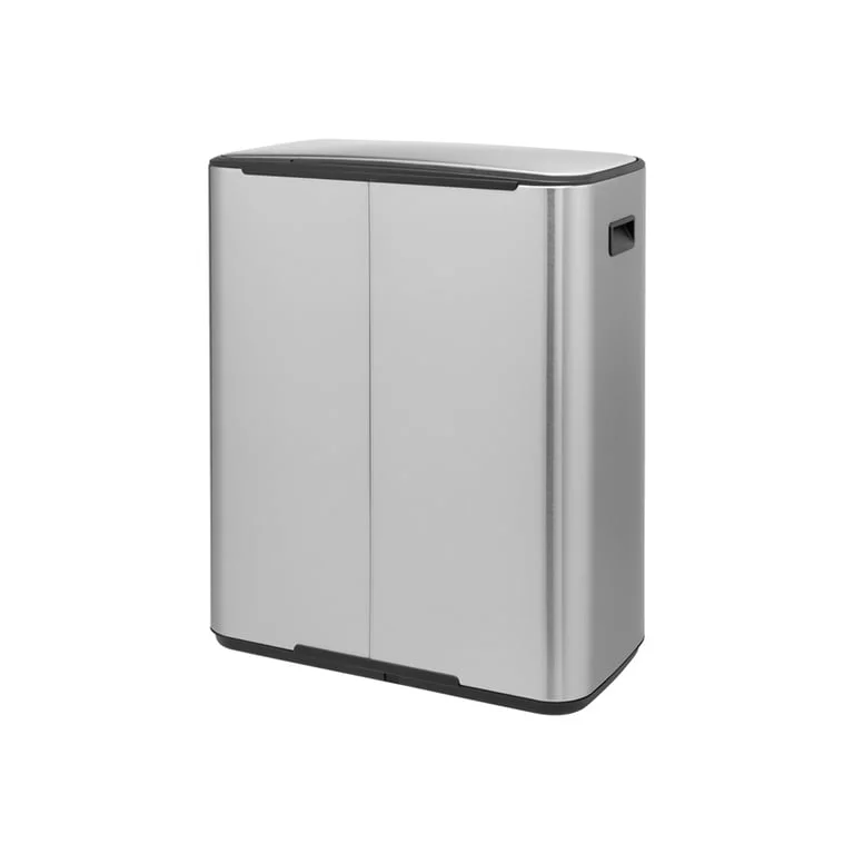 Coș de gunoi Brabantia Bo Pedal 2x30L, Matt Steel, Fingerprint proof