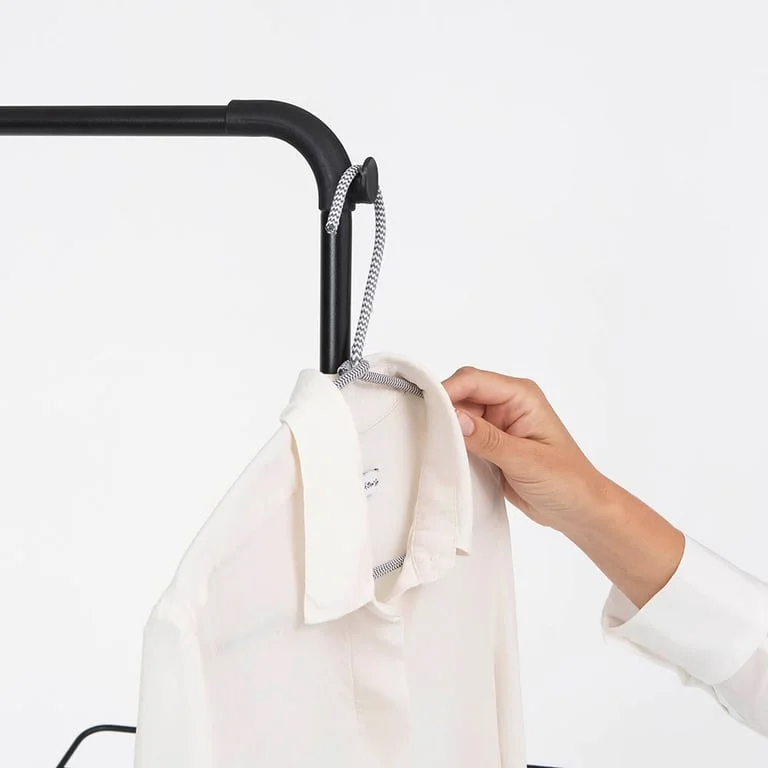 Uscător de rufe Brabantia Hangon, 25m, tijă suplimentară, Matt Black