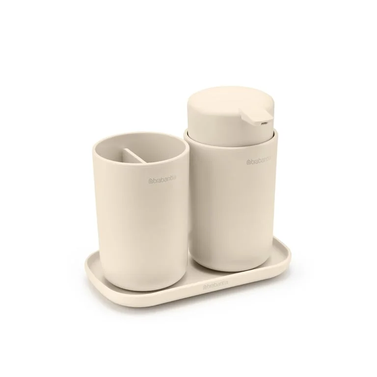 Set de accesorii pentru baie Brabantia ReNew Soft Beige, 3 piese
