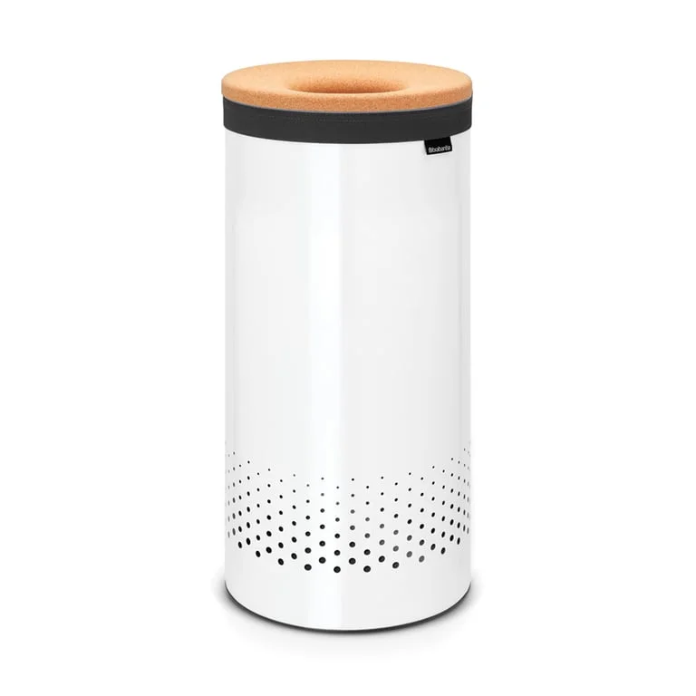 Laundry Bin Brabantia 35L, White, Cork Lid