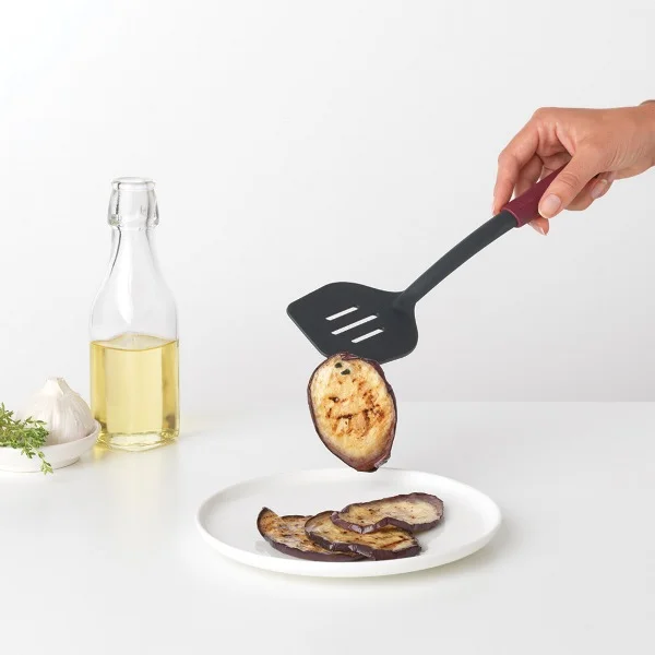 Spatulă de gătit și servire Brabantia Tasty+ Aubergine Red, 2 în 1