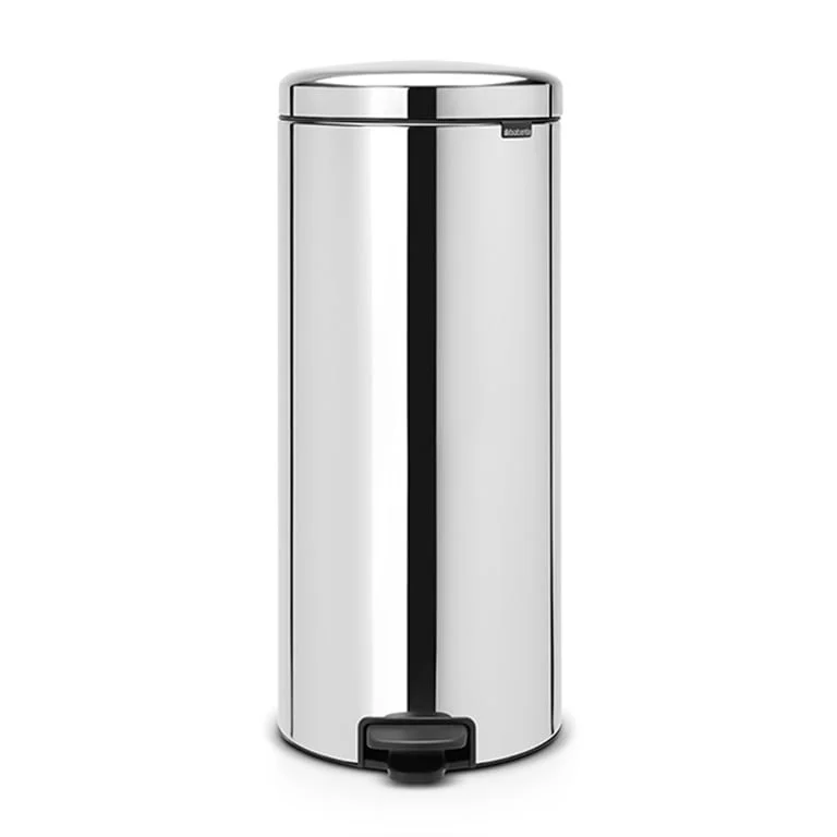 Coș de gunoi cu pedală Brabantia NewIcon 30L, Brilliant Steel, găleată interioară metalică