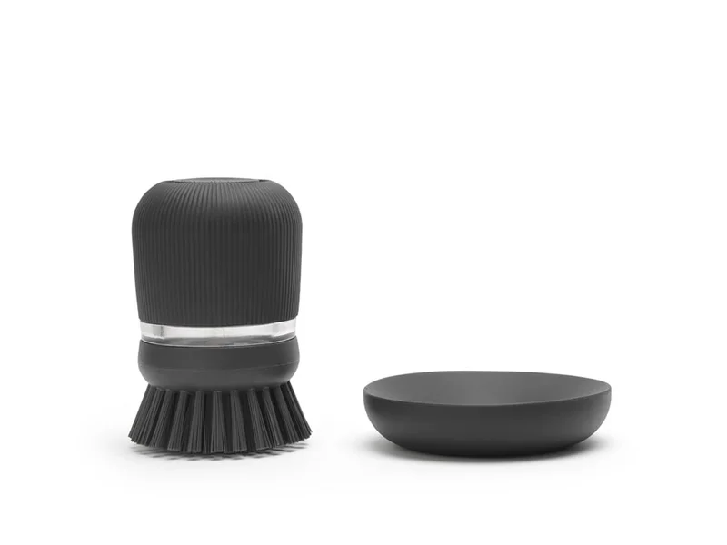 Perie cu dozator pentru săpun lichid Brabantia Dark Grey