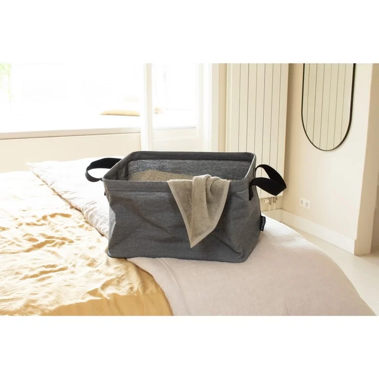 Laundry Basket Brabantia Linn35 L, Pepper Black, Foldable