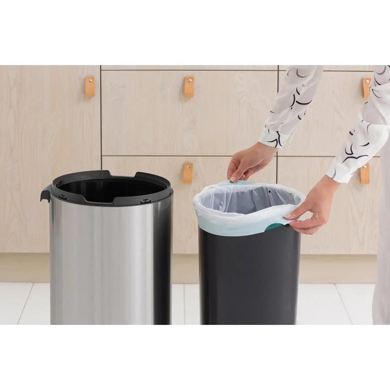 Coș de gunoi Brabantia Touch New 30L, Matt Steel, Fingerprint proof
