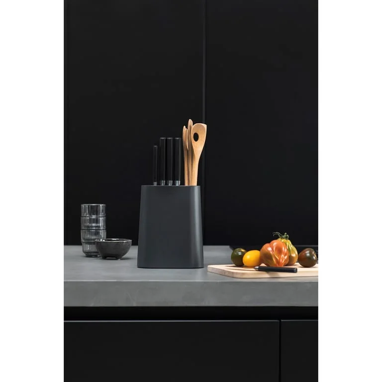 Bloc pentru cuțite cu suport pentru ustensile Brabantia, Dark Grey