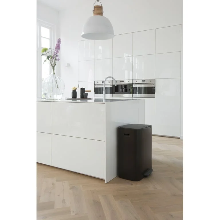 Waste Bin Brabantia Bo Pedal 2x30L, Matt Black