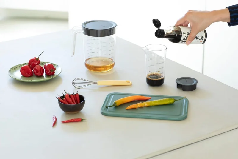 Set 2 căni gradate Brabantia Tasty+, Dark Grey