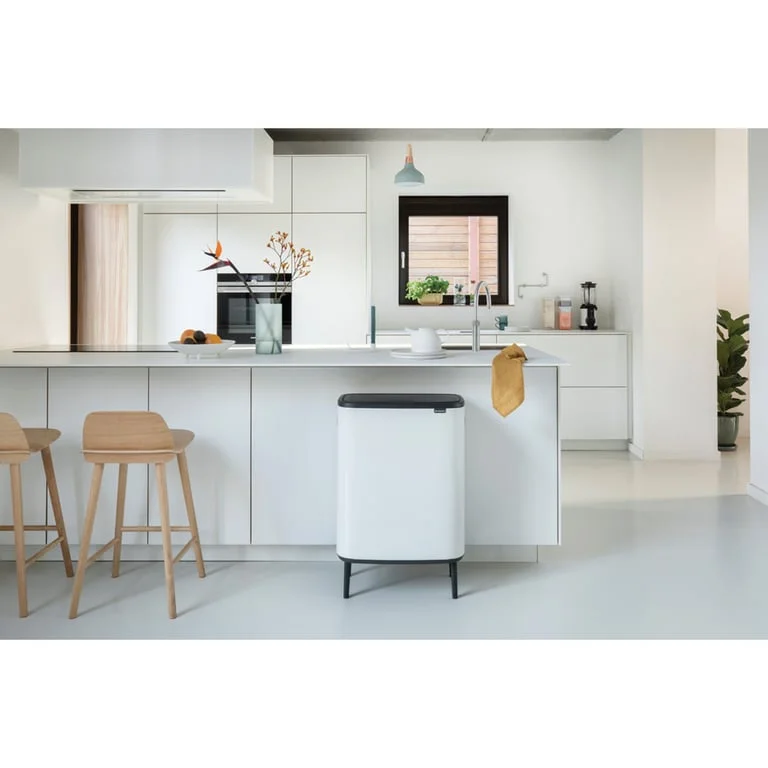 Coș de gunoi Brabantia Bo Touch Hi 2x30L, White