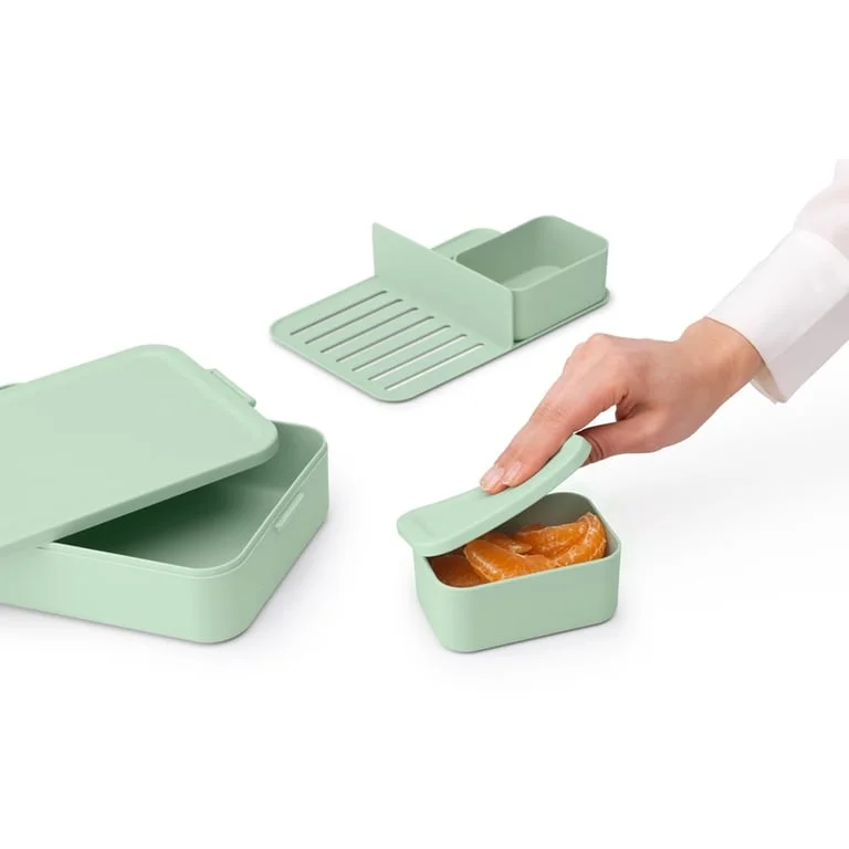 Cutie de prânz Brabantia Make&Take 2L, Jade Green, cu separatoare