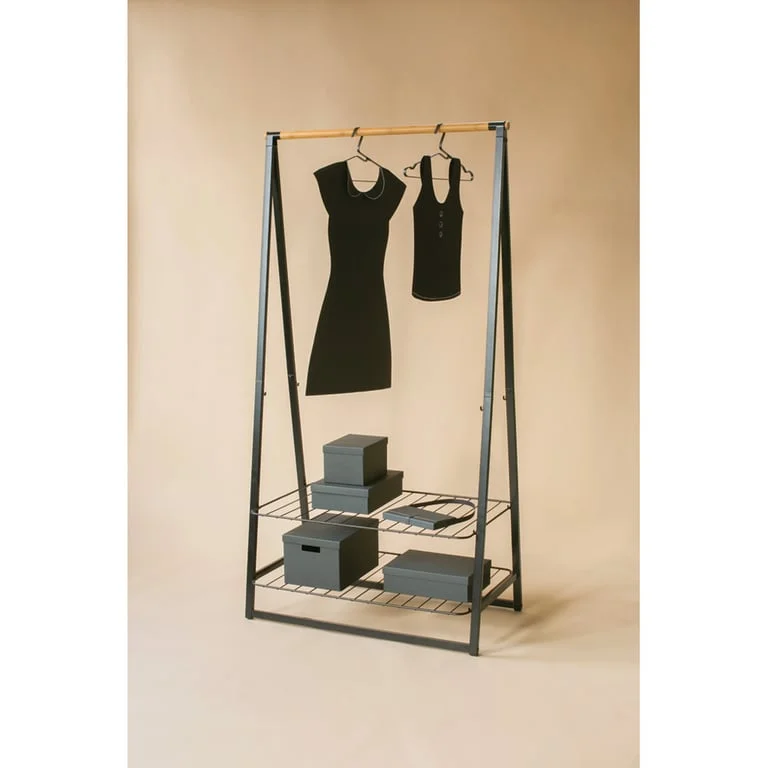 Umerașe pentru haine Brabantia Linn Black, aluminiu, 4 bucăți