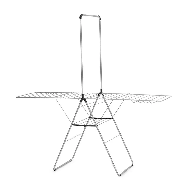 Uscător de rufe Brabantia Hangon, 25m, tijă suplimentară, Metallic Grey