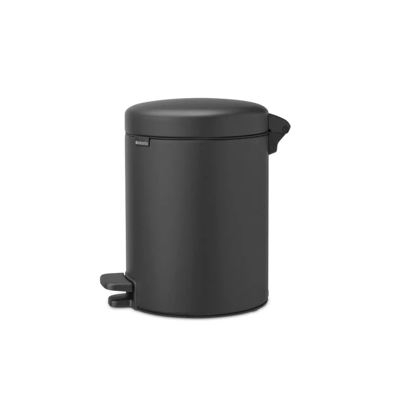 Coș de gunoi cu pedală Brabantia NewIcon 5L, Mineral Infinite Grey