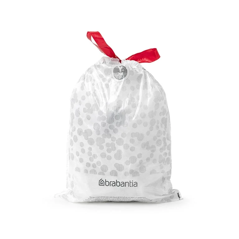 Saci de gunoi cu șnur Brabantia PerfectFit NewIcon N, cod Y, 20L, 40 bucăți, pachet