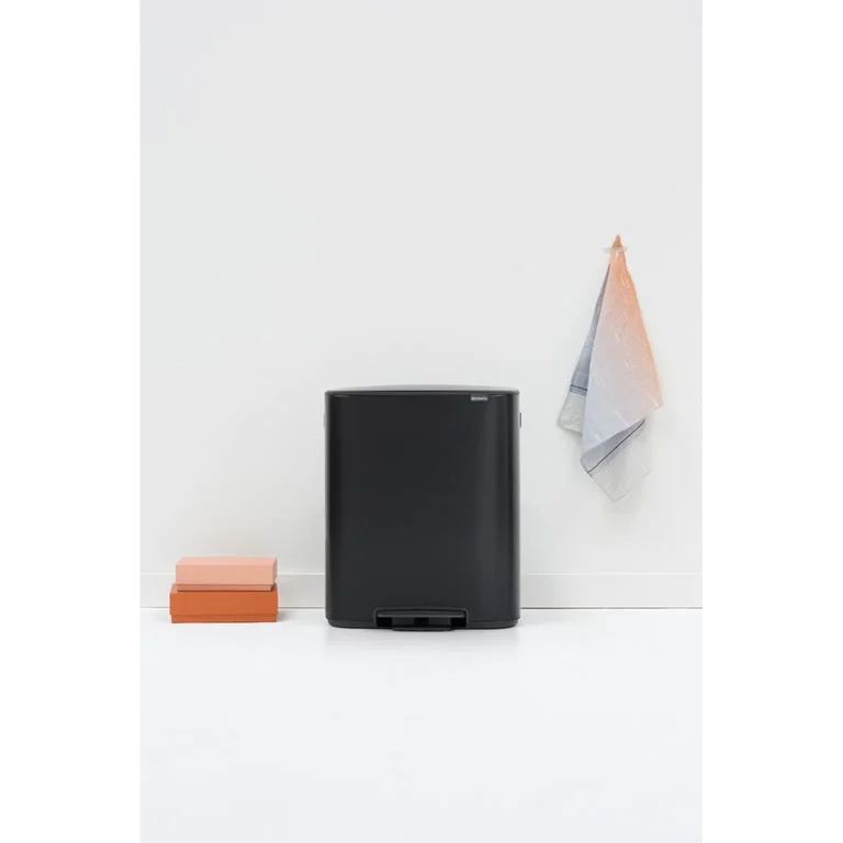 Waste Bin Brabantia Bo Pedal 2x30L, Matt Black