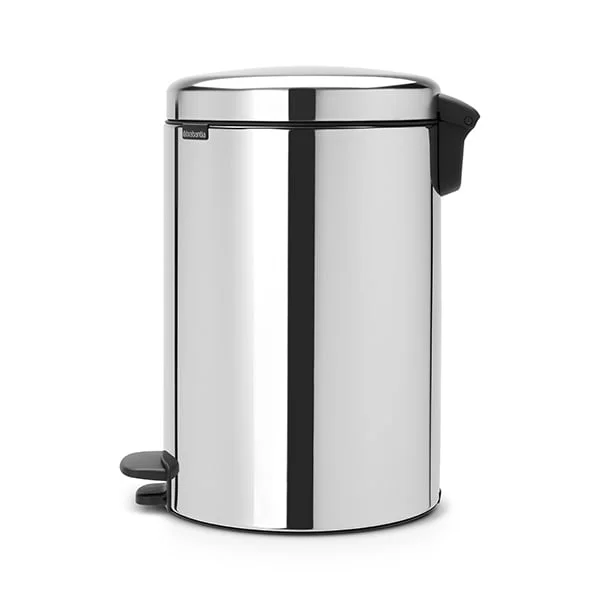 Coș de gunoi cu pedală Brabantia NewIcon 20L, Brilliant Steel
