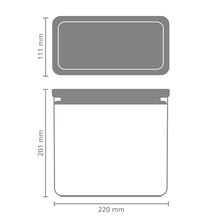 Canister Brabantia Tasty+ Stackable 3.5L, Light Grey