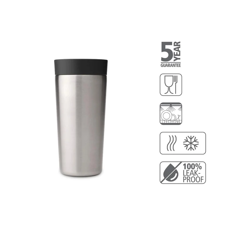 Insulated Cup Brabantia Make & Take 0.36L, Dark Grey, Medium